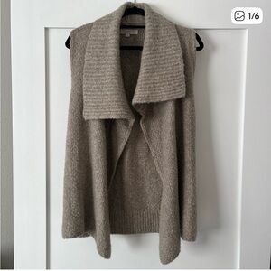 LOFT sleeveless shawl collar sweater vest